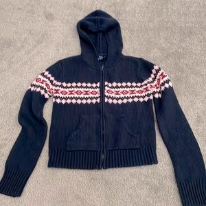 Aeropostale navy blue sweater with design. Size large.